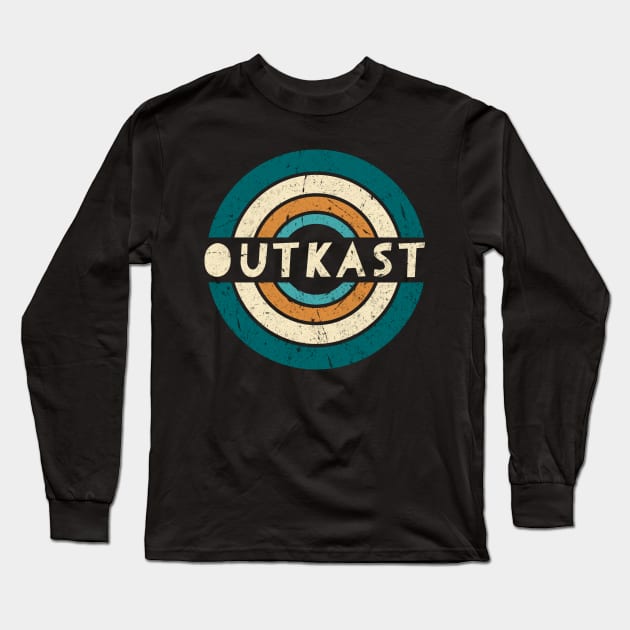 Retro Styles OutKast Name Birthday 70s 80s 90s Circle Long Sleeve T-Shirt by NygaardVintage